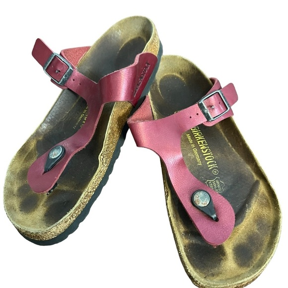 3/$30 🍂 Birkenstock Gizeh Electric Metallic Magenta Slides Sandals - Picture 2 of 8